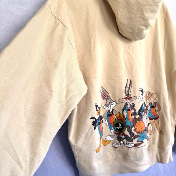 Looney Tunes Space Jam Tune Squad Hoodie Sweatshirt Bugs Cream Tan Size Unknown - Picture 12 of 16